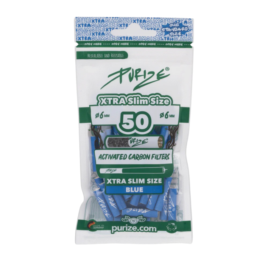 PURIZE® XTRA Slim Size im 50er PE Beutel 6mm Blue