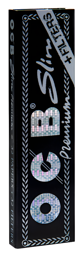 OCB Black Premium Long Slim + Tips