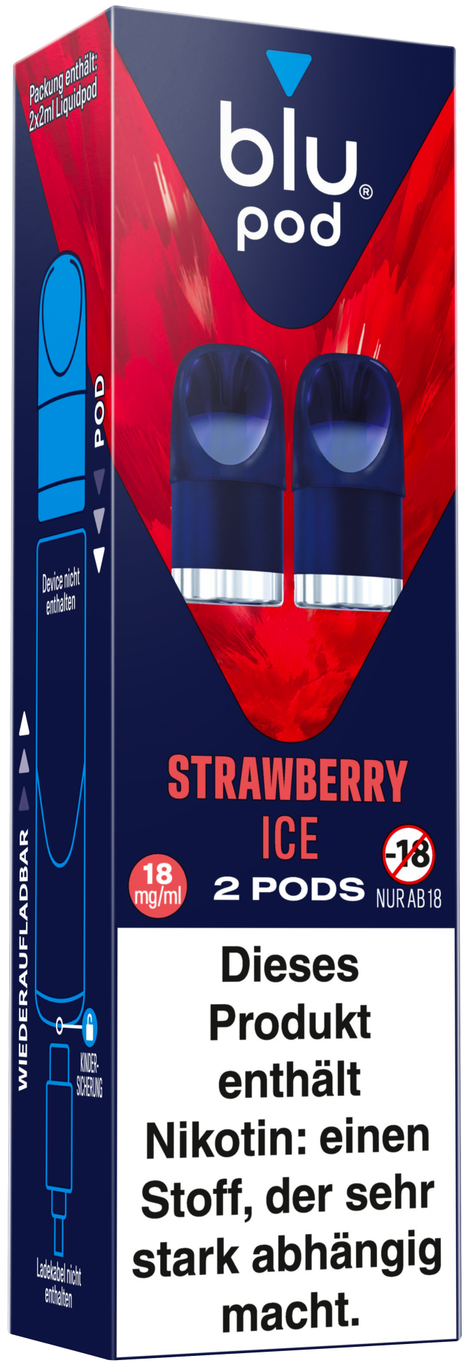 Blu Bar Pods - Strawberry Ice - 10 Stk.