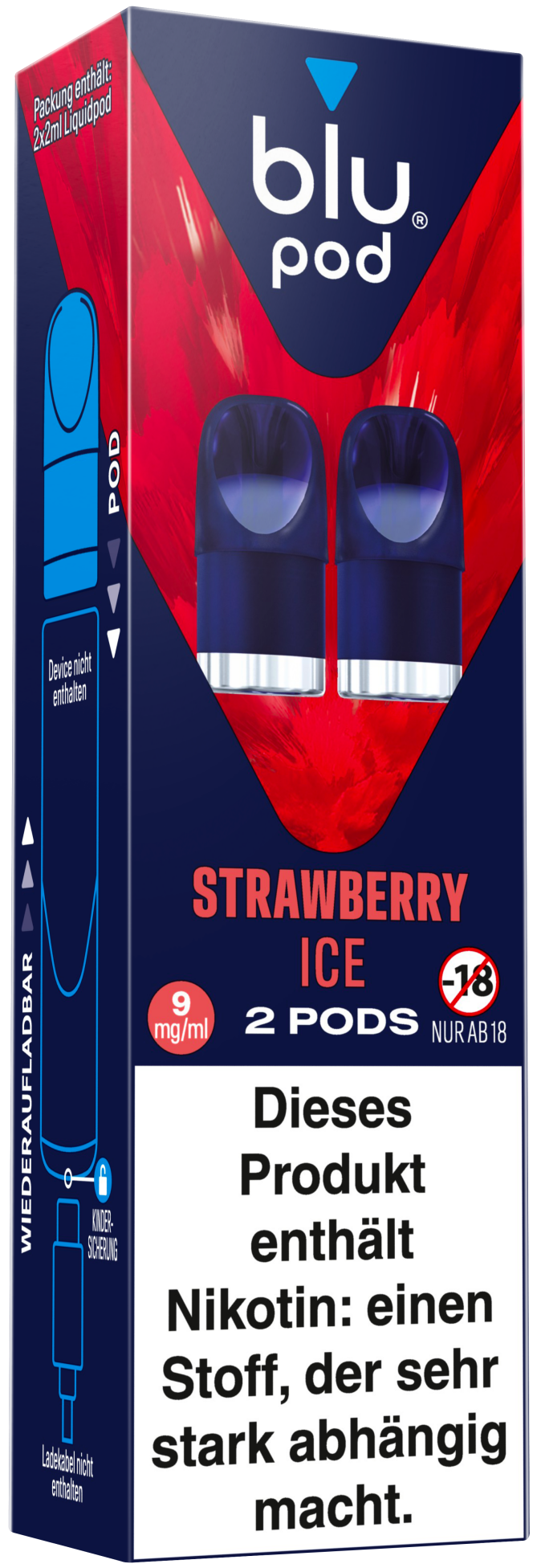 Blu Bar Pods - Strawberry Ice - 10 Stk.