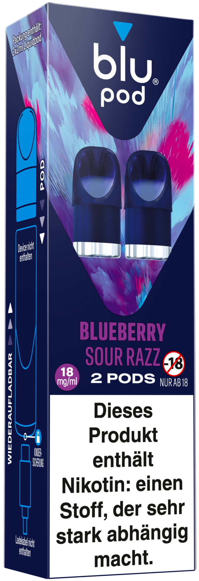 Blu Bar Pods - Blueberry Sour Razz - 10 Stk.