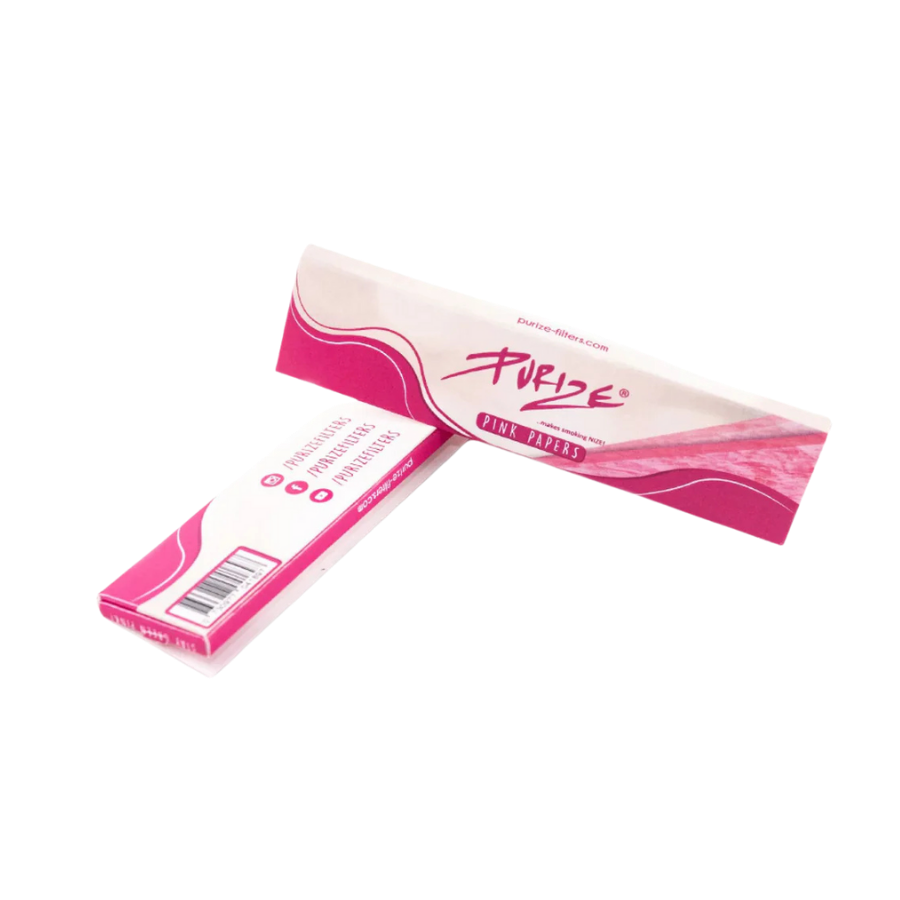 PURIZE® King Size Slim (42 Blättchen - gebleicht - 50er Box) Rosa