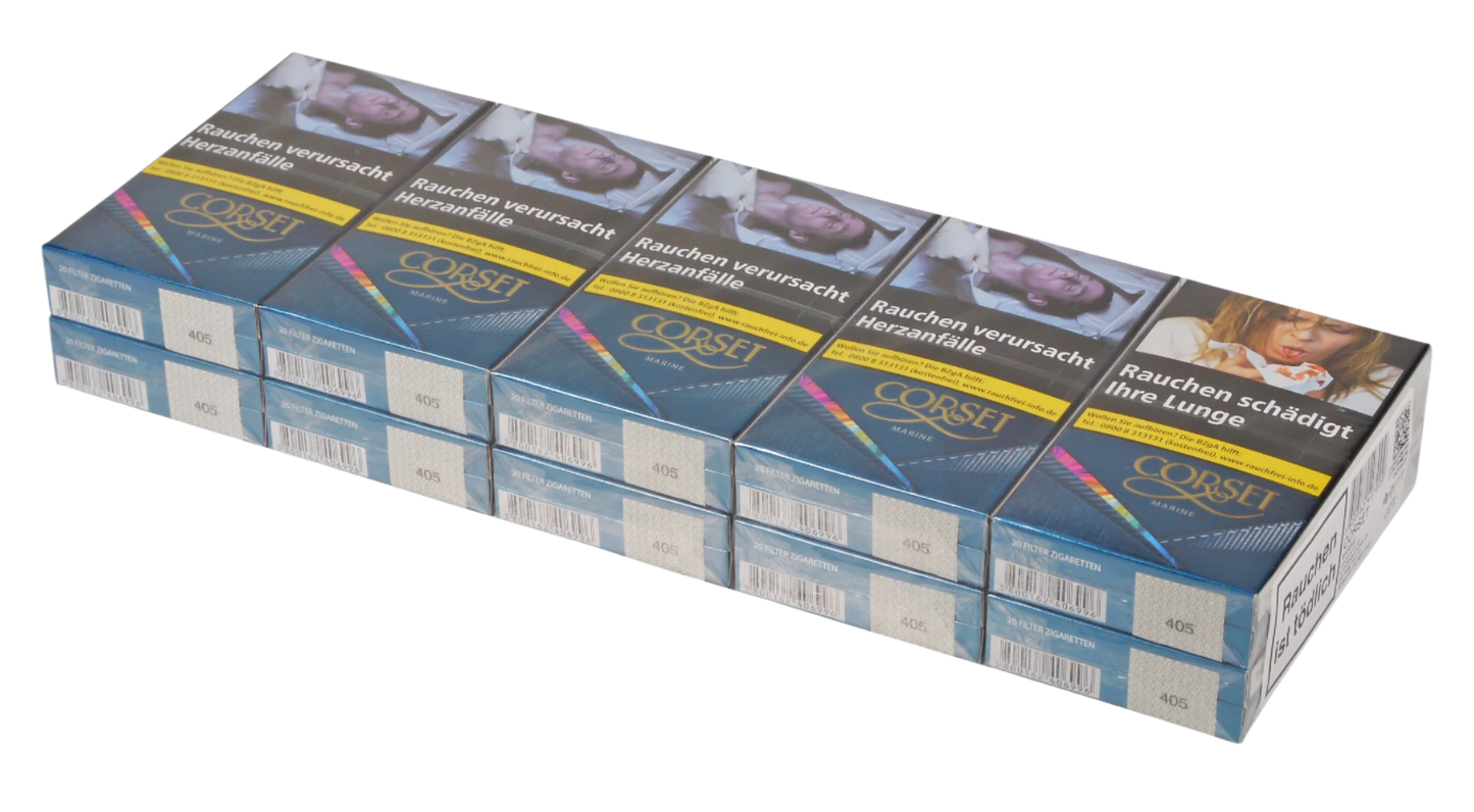 Corset Zigaretten Marine Slim - 10 Packungen