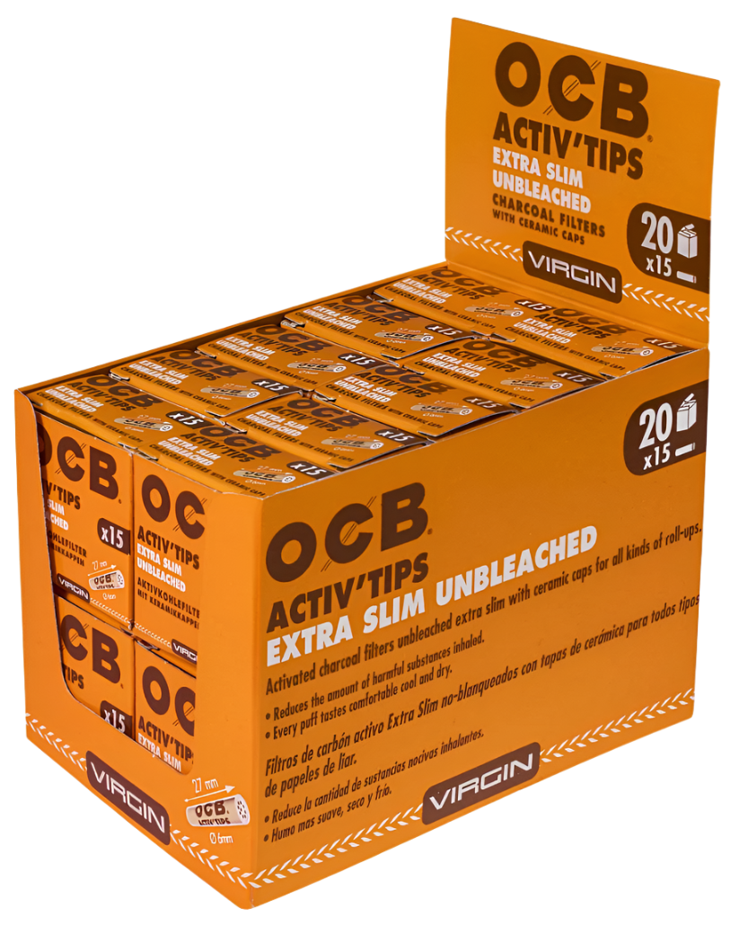 OCB ActivTips Extra Slim (6mm) Unbleached