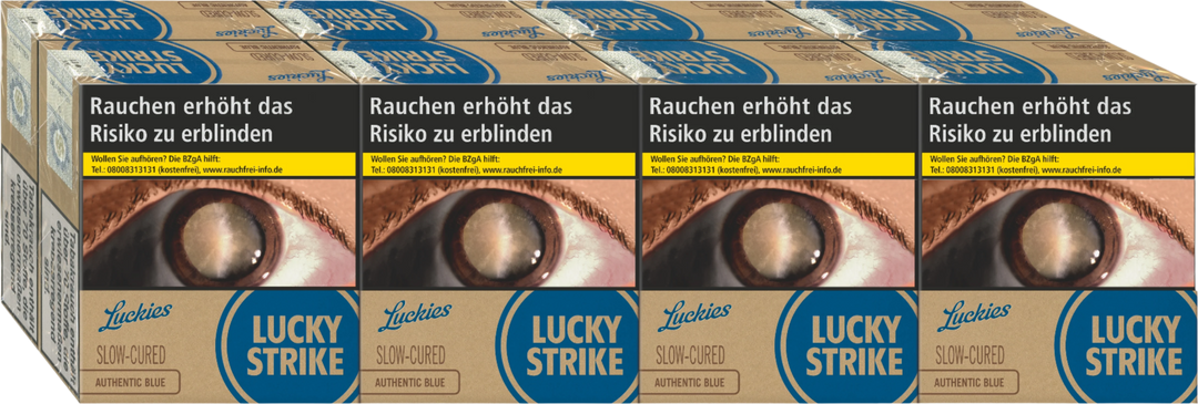 Lucky Strike Zigaretten Authentic Blue 3XL - 8 Packungen