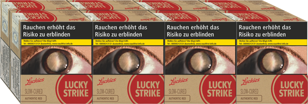 Lucky Strike Zigaretten Authentic Red 3XL - 8 Packungen