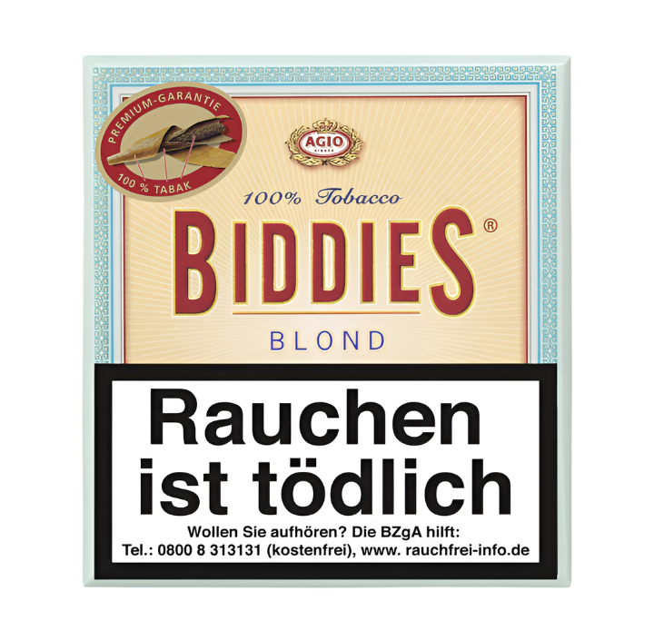Biddies Zigarren Blond - 5 Packungen