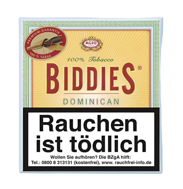 Biddies Zigarren Dominican - 5 Packungen
