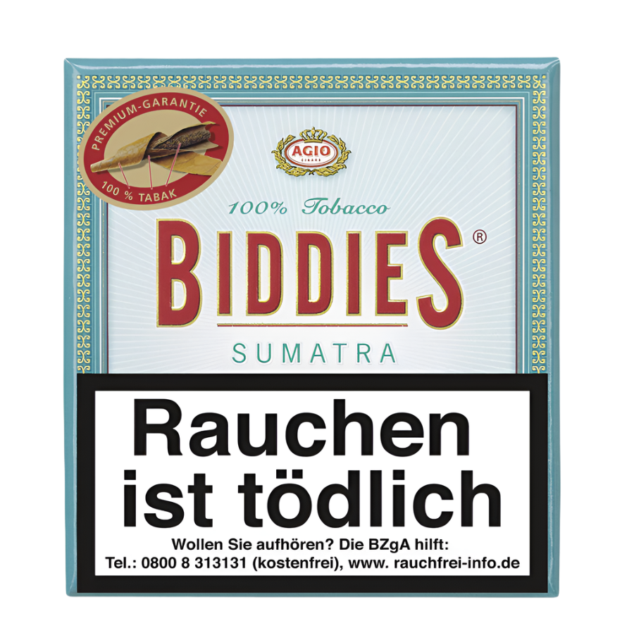 Biddies Zigarren Sumatra - 5 Packungen