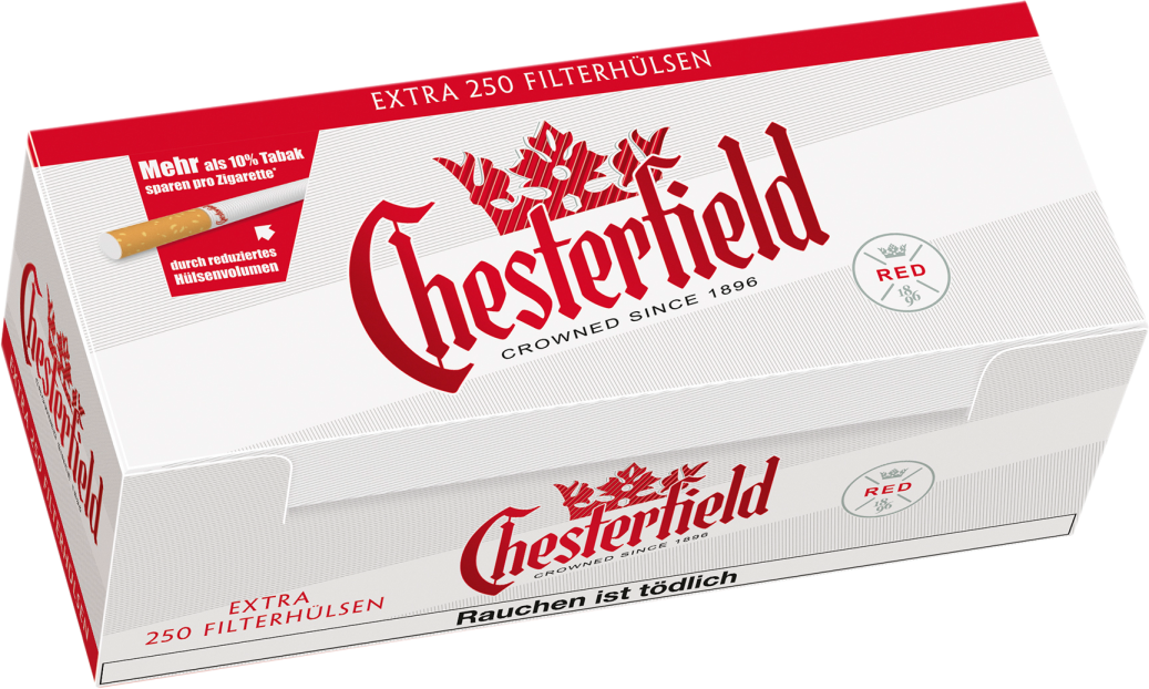 Chesterfield Filterhülsen Red Extra Size - 4 Packungen