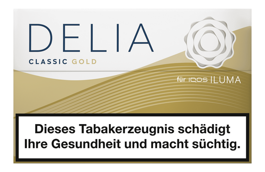 Iluma Delia Tabaksticks - Classic Gold - 10 Packungen