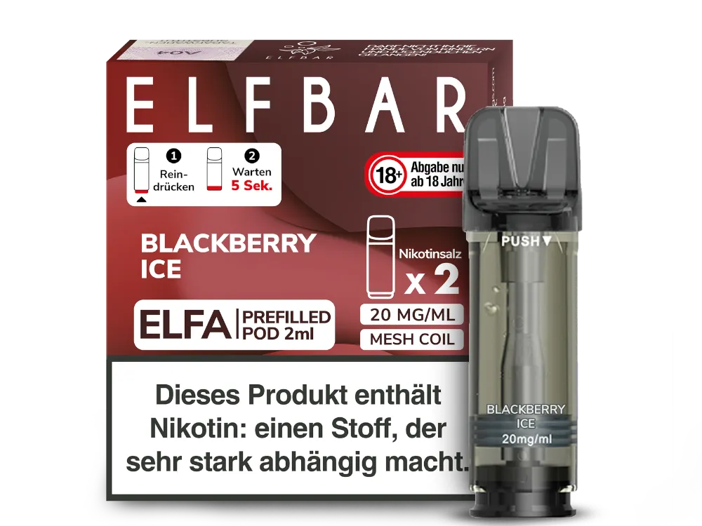 Elfbar - ELFA Pods - Blackberry Ice (20mg/ml)