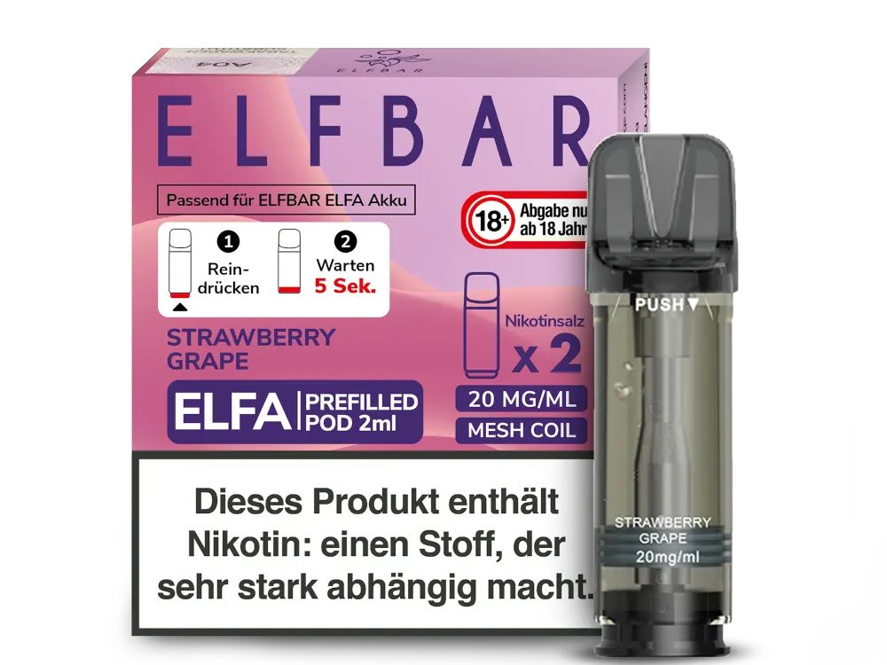 Elfbar - ELFA Pods - Strawberry Grape (20mg/ml)