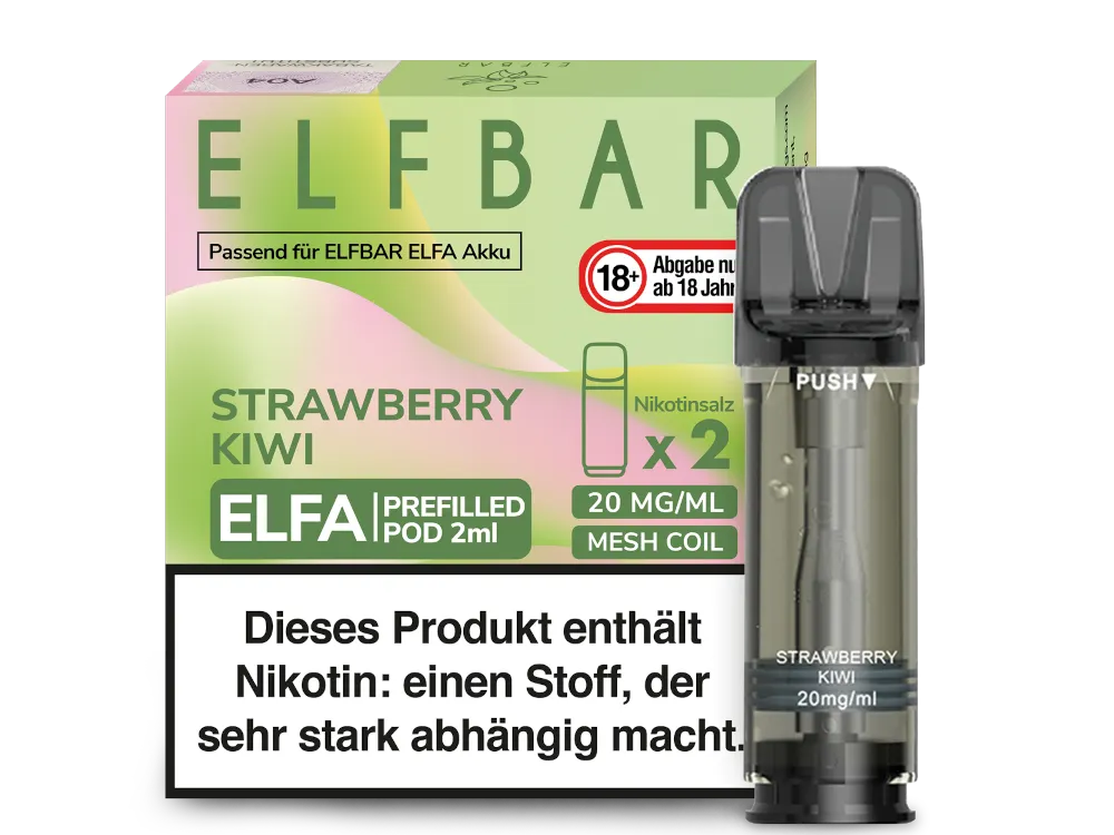 Elfbar - ELFA Pods - Strawberry Kiwi (20mg/ml)