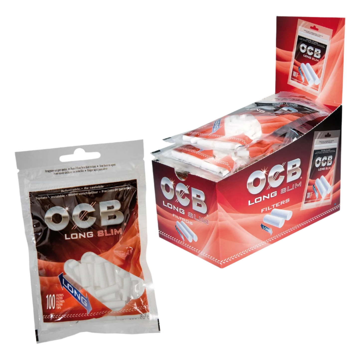 OCB Long Slim Filter (6mm) - 10 Packungen