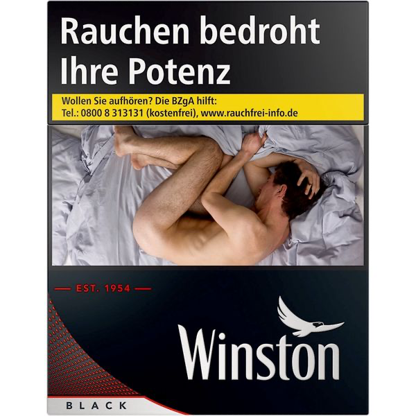 Winston Zigaretten Black 2XL - 8 Packungen