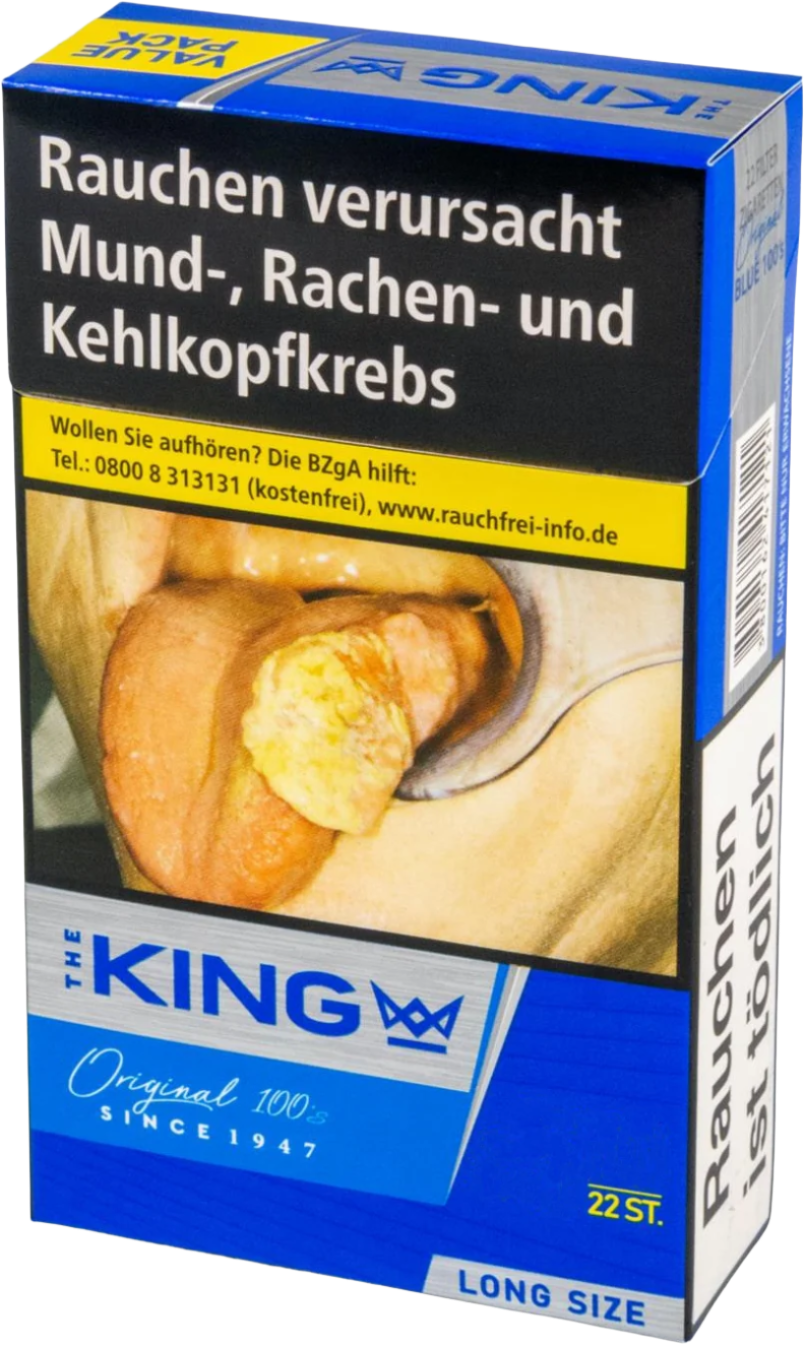 King Zigaretten Blue 100 Long Size