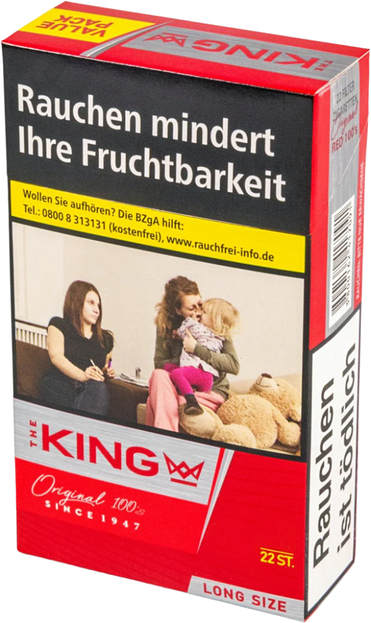 King Zigaretten Red 100 Long Size - 10 Packungen