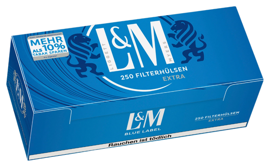 L&M Filterhülsen Blue Extra Size - 4 Packungen
