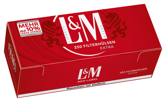 L&M Filterhülsen Red Extra Size - 4 Packungen