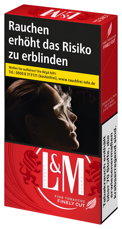 L&M Zigaretten Red 100 Long - 10 Packungen