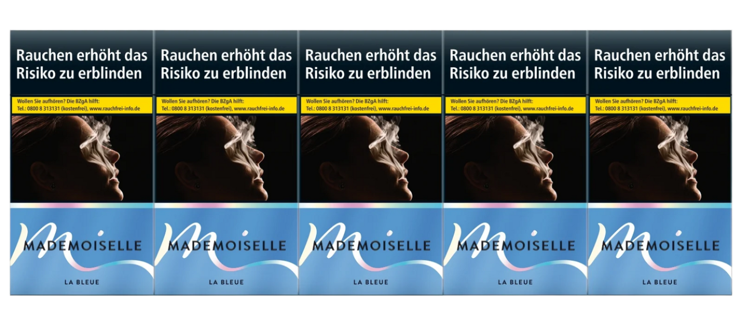 Mademoiselle Zigaretten La Bleue Slim - 10 Packungen