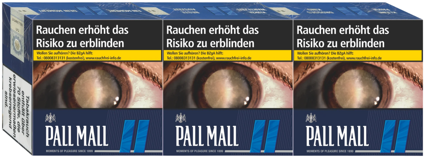 Pall Mall Zigaretten Blue 6XL - 3 Packungen