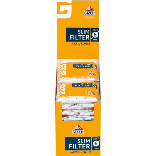 Gizeh Slim Filter Aktivkohle - 20 Packungen