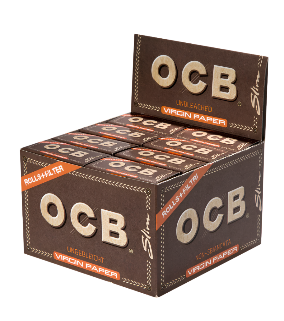 OCB Unbleached Rolls + Tips Virgin Paper