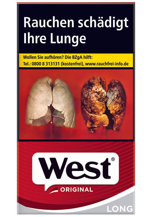 West Zigaretten Red 100 Long - 10 Packungen