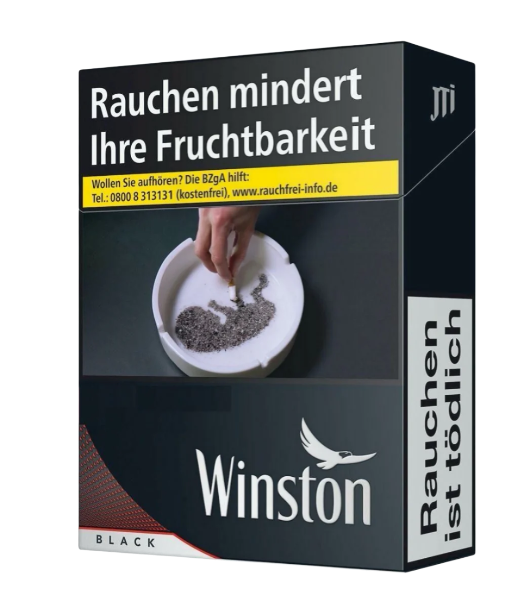 Winston Zigaretten Black 2XL - 8 Packungen