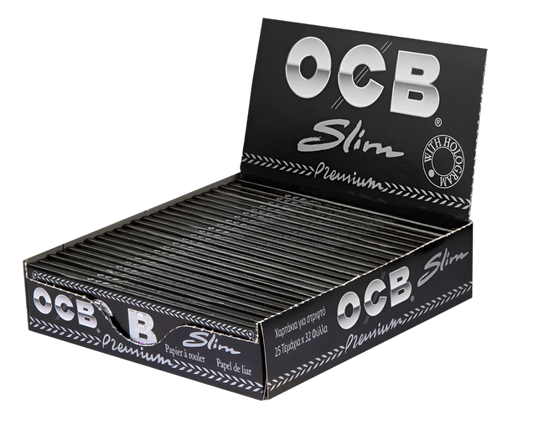 OCB Black Premium Long Slim (1/2) - 25 Packungen