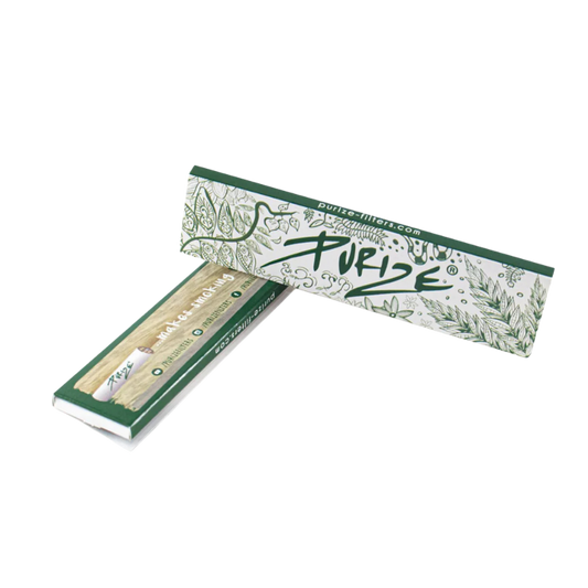PURIZE® King Size Slim (42 Blättchen - gebleicht - 50er Box) Grün