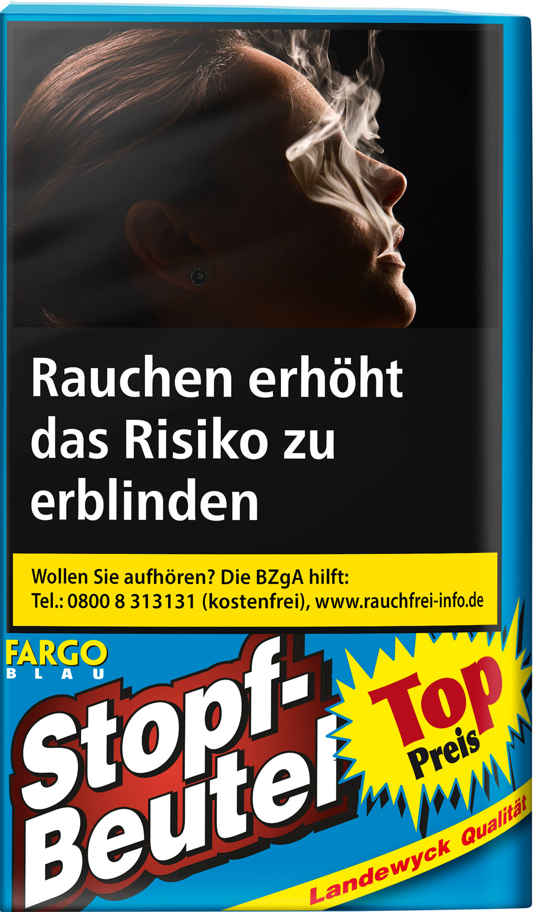Fargo Blau Tabak Stopf-Beutel - 10 Packungen