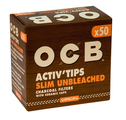 OCB ActivTips Slim (7mm) Unbleached - 25 Packungen