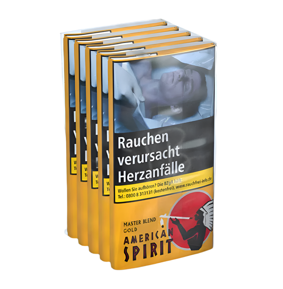 American Spirit Drehtabak Master Blend Gold (Organic Blend) - 5 Packungen