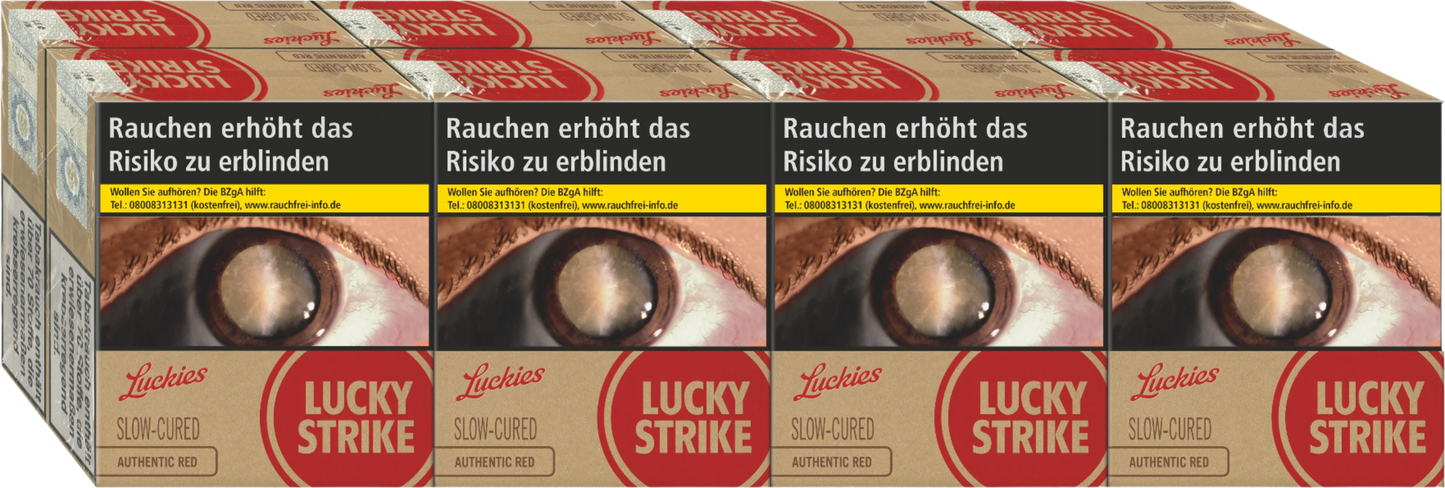 Lucky Strike Zigaretten Authentic Red 3XL - 8 Packungen