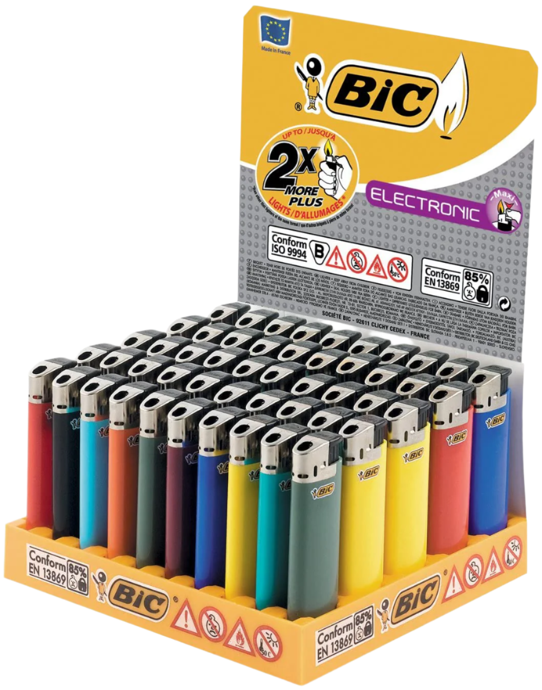 BIC Elektrisch Bunt Feuerzeuge - 50 Stück