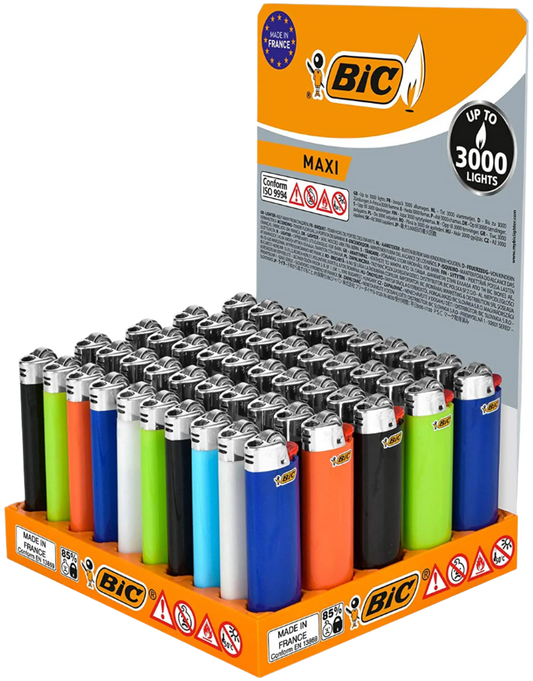 BIC Maxi Bunt Feuerzeuge - 50 Stück