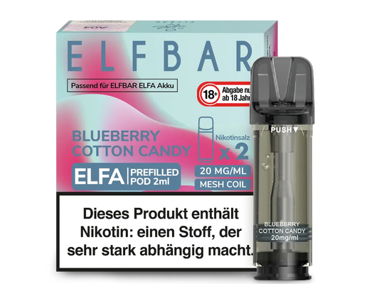Elfbar - ELFA Pods - Blueberry Cotton Candy (20mg/ml)