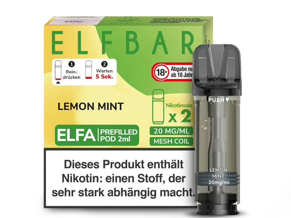 Elfbar - ELFA Pods - Lemon Mint (20mg/ml)