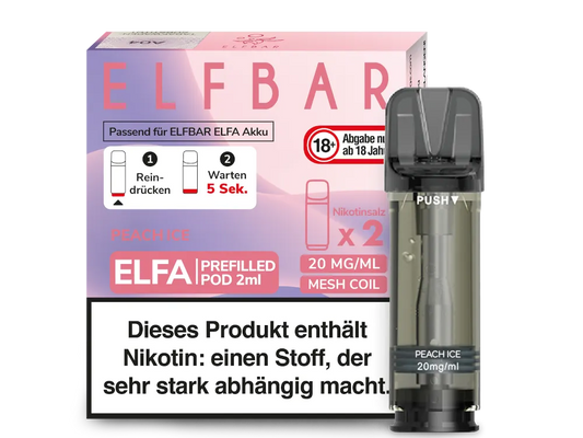 Elfbar - ELFA Pods - Peach Ice (20mg/ml)