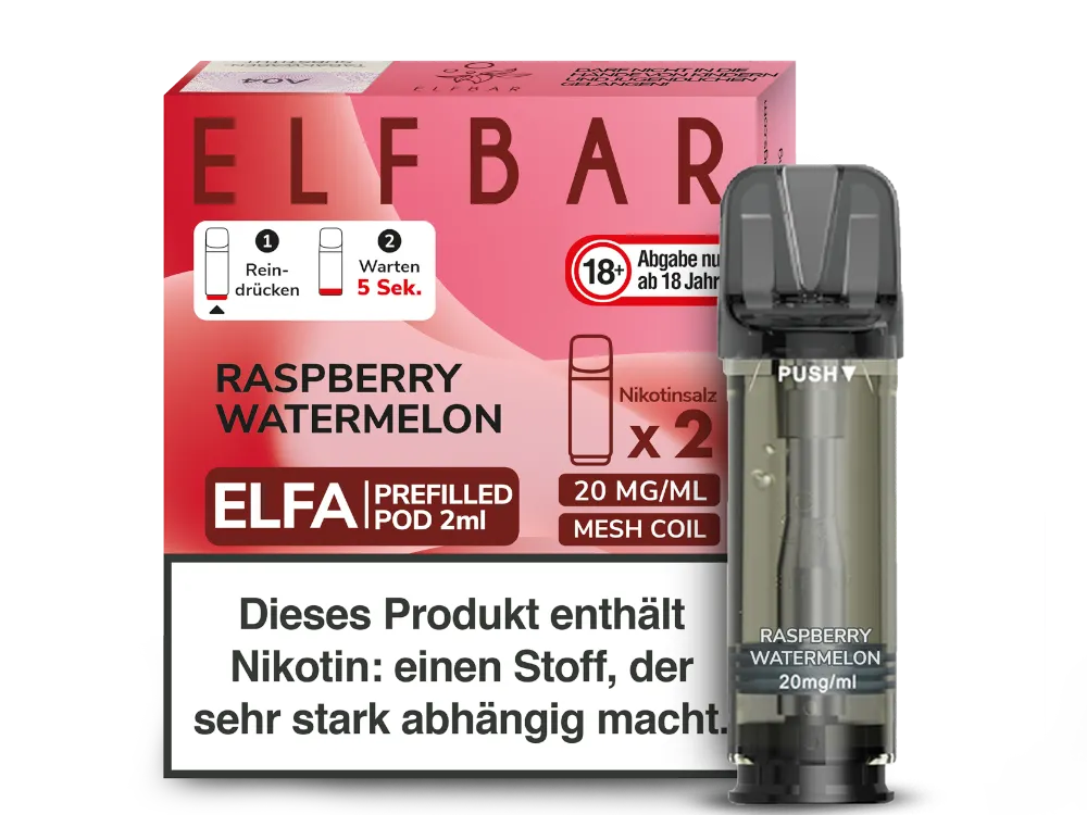 Elfbar - ELFA Pods - Raspberry Watermelon (20mg/ml)