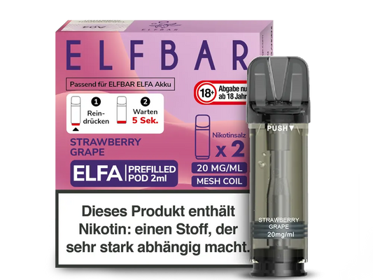 Elfbar - ELFA Pods - Strawberry Grape (20mg/ml)