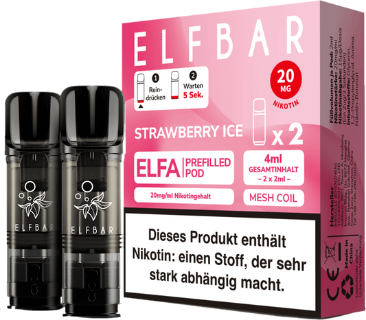 Elfbar - ELFA Pods - Strawberry Ice (20mg/ml)