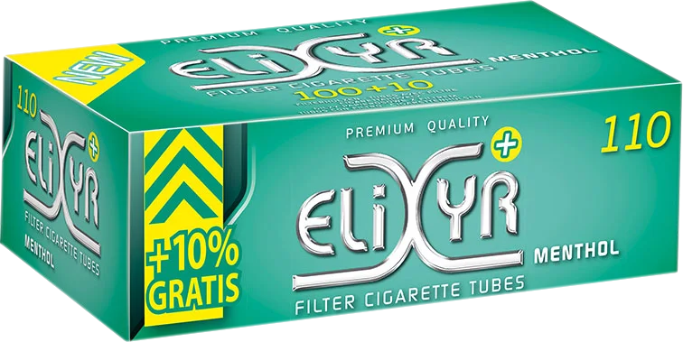 Elixyr+ Filterhülsen Menthol King Size - 5 Packungen