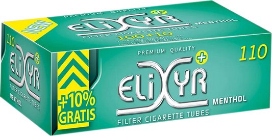 Elixyr+ Filterhülsen Menthol King Size - 5 Packungen