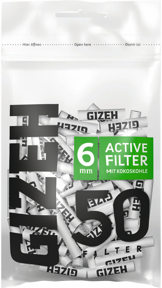 Gizeh Black Active Filter Kokoskohle (50) - 10 Packungen