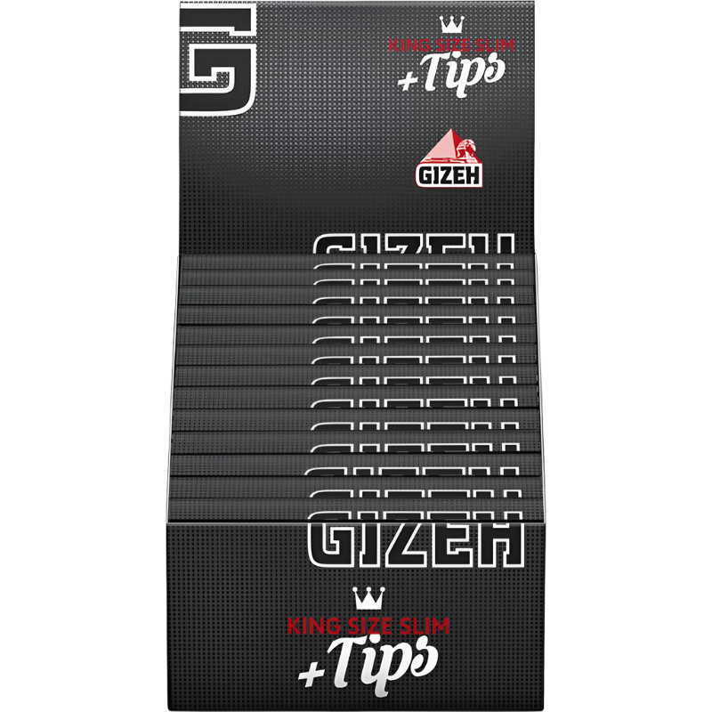 Gizeh Black King Size Slim + Tips - 25 Packungen