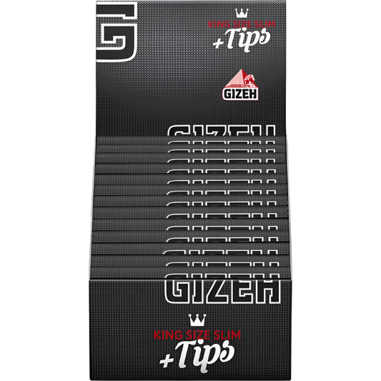 Gizeh Black King Size Slim + Tips - 25 Packungen